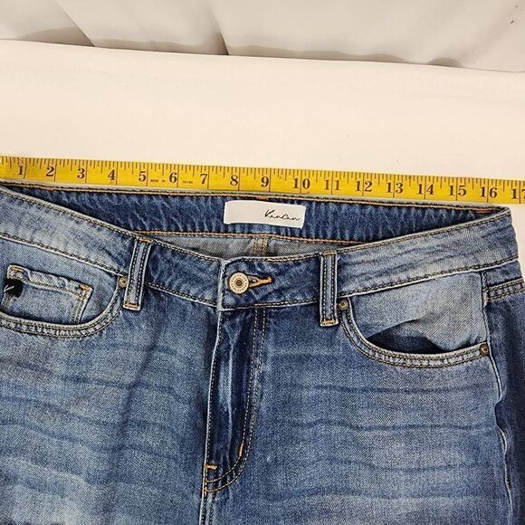 Kancan Mid-Rise Boyfriend Relaxed Distressed Denim Jeans Size 11 - Picture 3 of 11